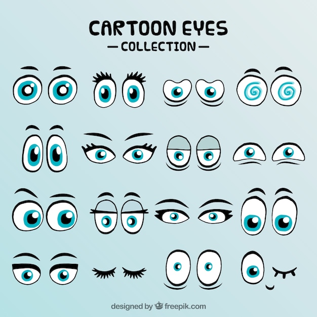 Vector eyes collection of cartoon