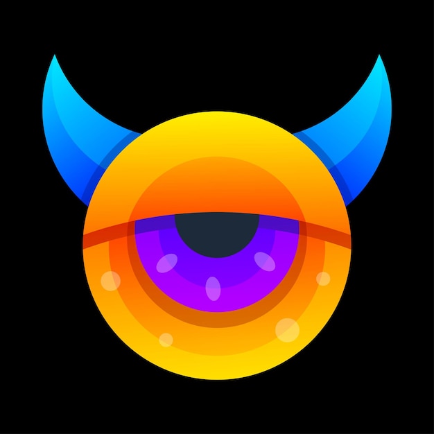 Eyes devil colorful logo design Print