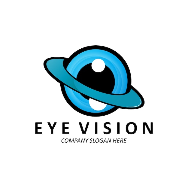 Eyes Logo Design Vision of the World vector illustration of organs