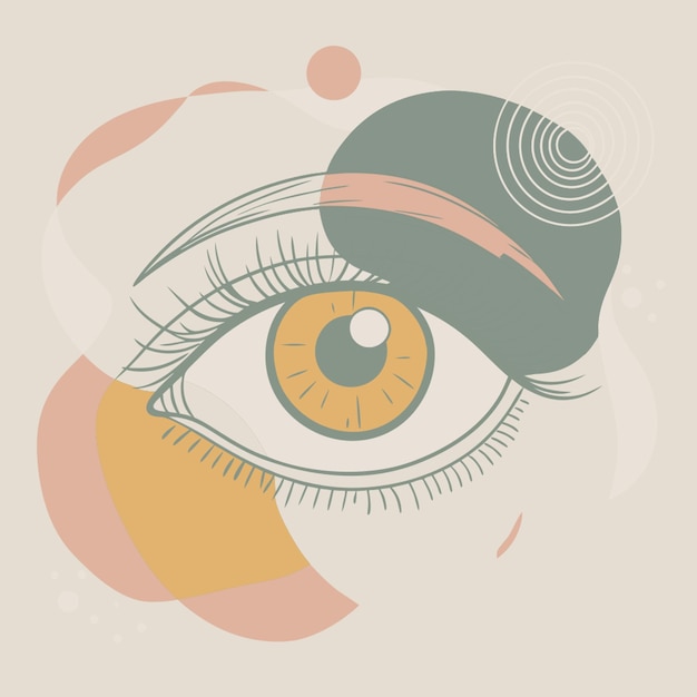 eyes vector illustration line circuit