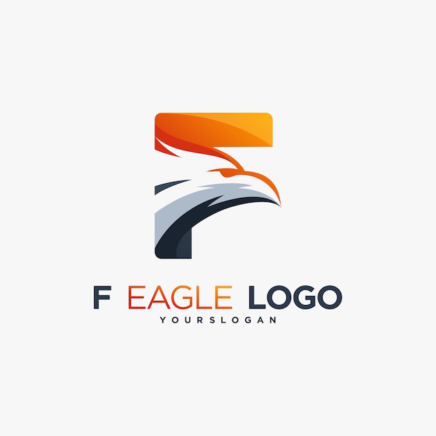 F eagle icon hawk falcon