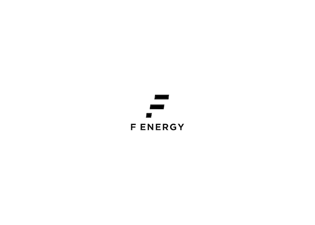 f energy logo design vector illustration