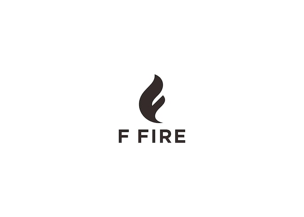 f fire logo design vector illustration