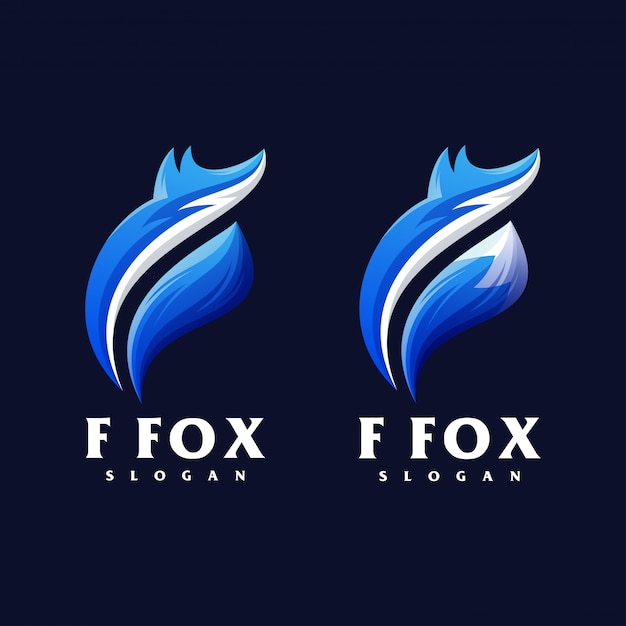 F Fox logo design