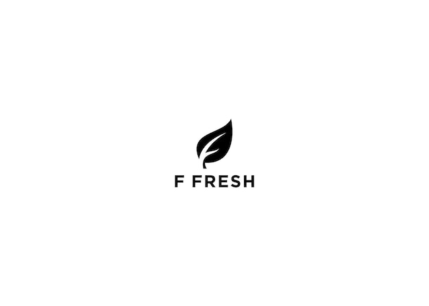 f fresh logo design vector illustration