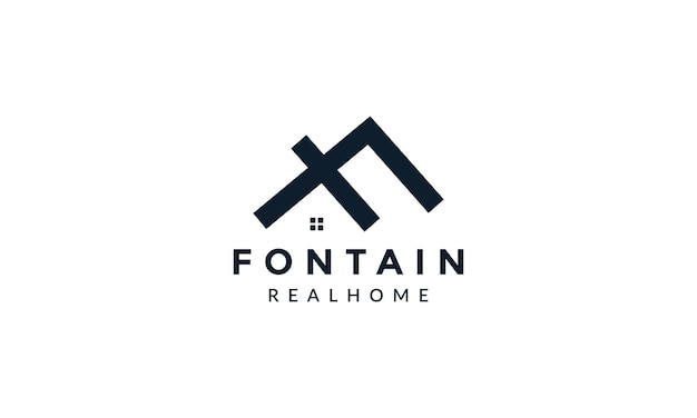 F for home house real estate logo vector icon illustration design