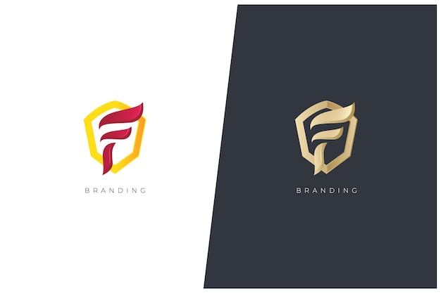 F Letter Logo Vector Concept Icon Trademark. Universal F Logotype Brand