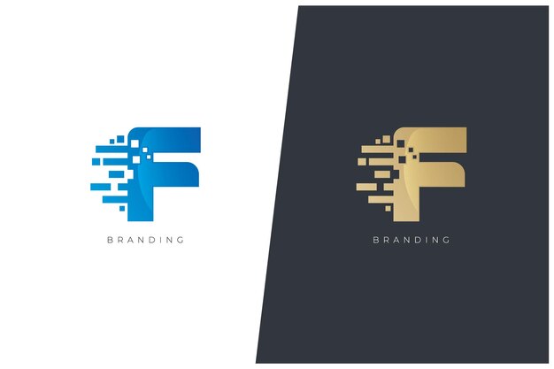 F Letter Logo Vector Concept Icon Trademark. Universal F Logotype Brand