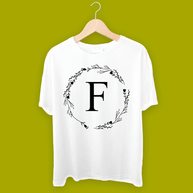 F tee mockup for fashion designers