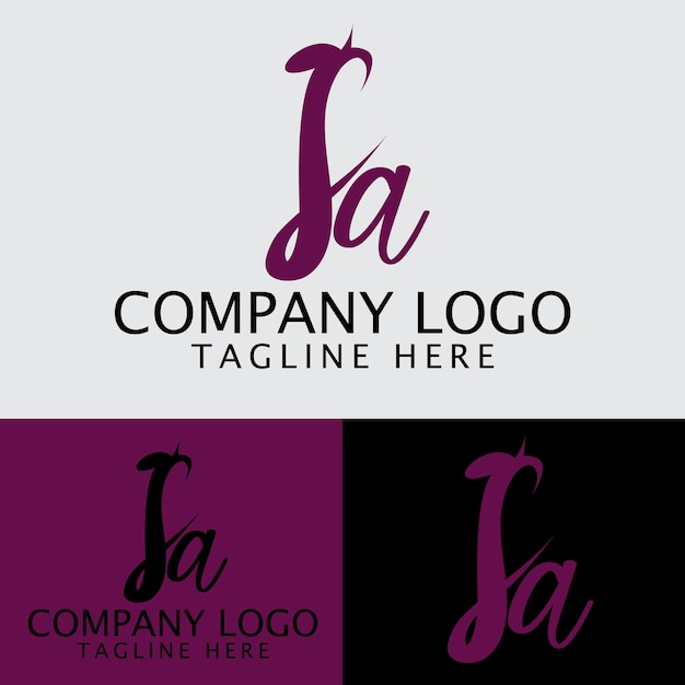 fa logo design modern unique style monogram creative icon symbol