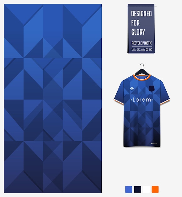 Fabric pattern design for soccer jersey or football kit Geometric pattern