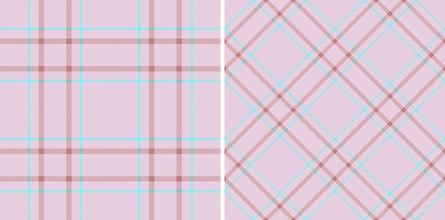 Fabric pattern textile Plaid tartan seamless Check background texture vector