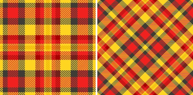 Fabric seamless background of pattern tartan textile with a check plaid vector texture