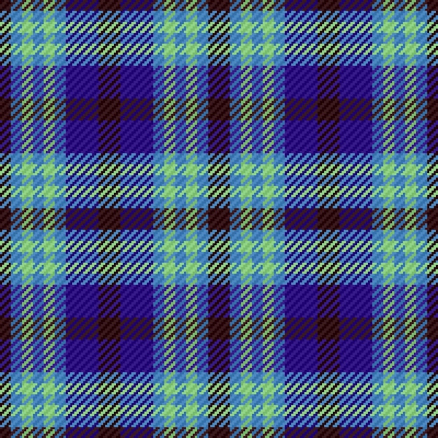 Fabric seamless texture Vector pattern plaid Tartan textile check background