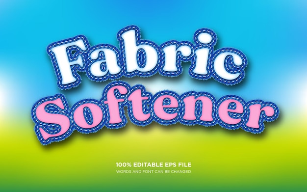 Fabric Softener editable text style effect