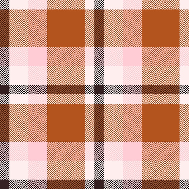 Fabric tartan background of texture textile seamless with a pattern check plaid vector in orange and white colors