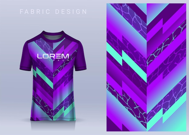 Fabric textile design for Sport tshirt Soccer jersey mockup for football club uniform front view