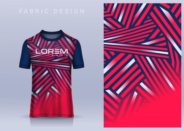 Fabric textile design for sport tshirt soccer jersey mockup for football club uniform front view