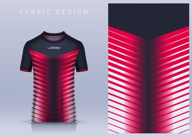 Fabric textile design for Sport tshirt Soccer jersey template for football club uniform front view