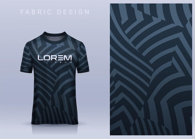 Fabric textile design for Sport tshirt Soccer jersey template for football club uniform front view