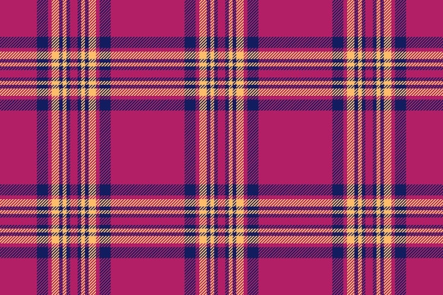 Fabric textile texture of pattern background vector with a plaid tartan check seamless in pink and blue colors