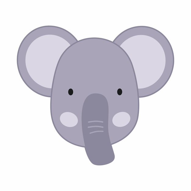 The face of an African elephant in the style of doodle.