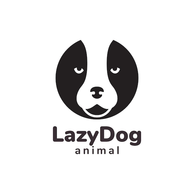 Face annoying cute dog logo design vector graphic symbol icon illustration creative idea