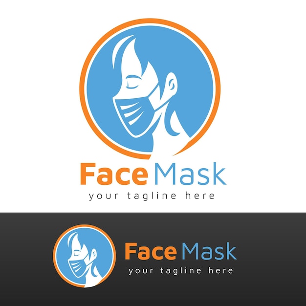 Face mask logo concept