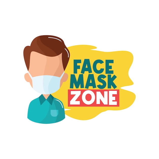 Face mask zone warning