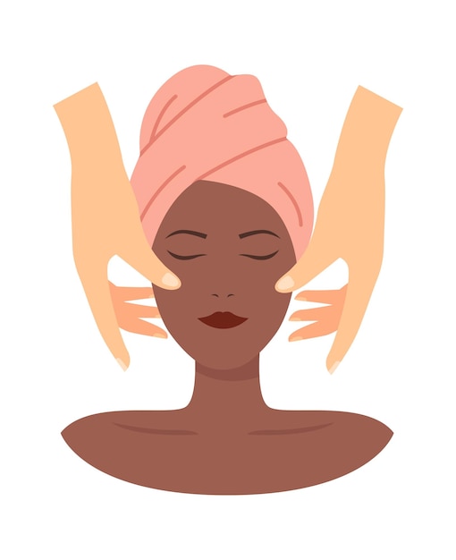 Face massage icon Vector illustration