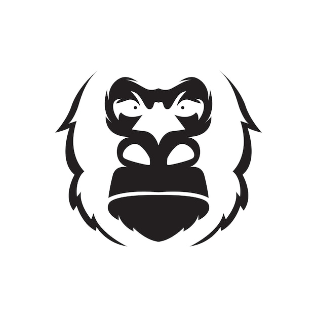 Face old gorilla logo design vector graphic symbol icon illustration creative idea