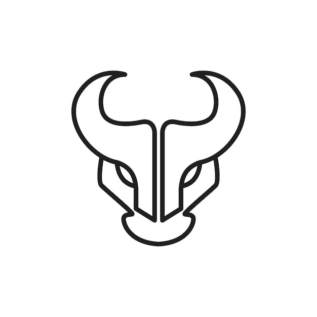 Face polygon buffalo line logo design vector graphic symbol icon illustration creative idea