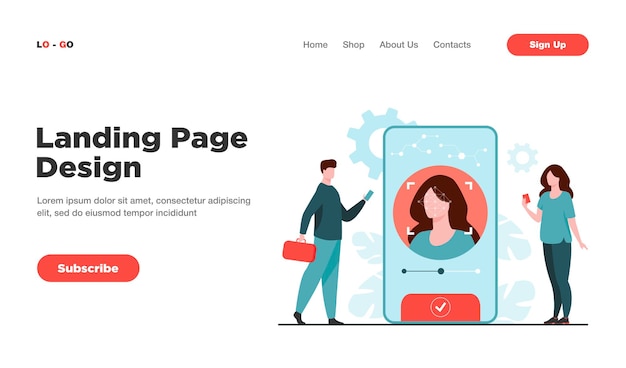 Face recognition and data safety landing page