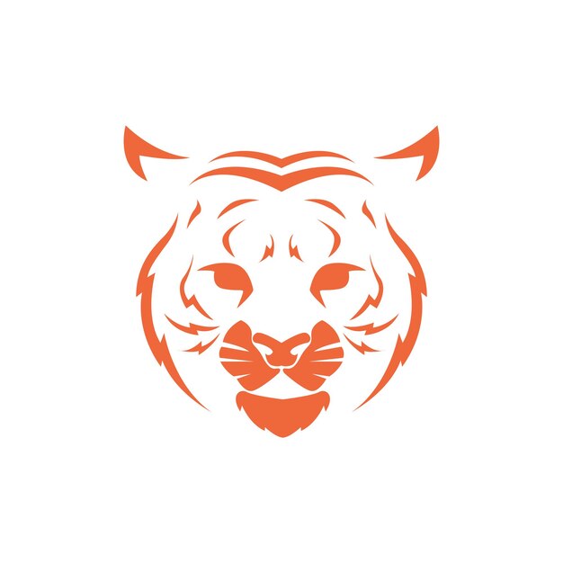 Face tiger modern shape logo design vector graphic symbol icon illustration creative idea