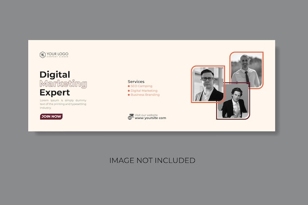 Facebook cover banner template, digital marketing corporate social media cover web banner, header