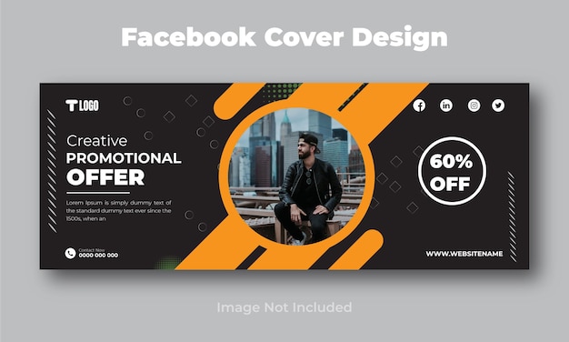 Vector facebook cover design template