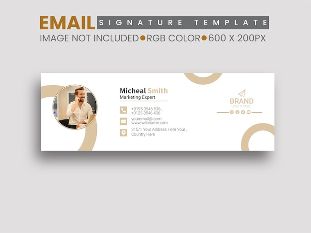 Facebook Cover or Email Signature Template Design Premium Vector