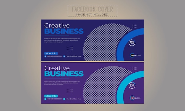 Vector facebook cover page corporate design template