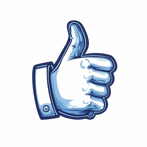 Facebook Like ThumbUp Logo Vector Illustration