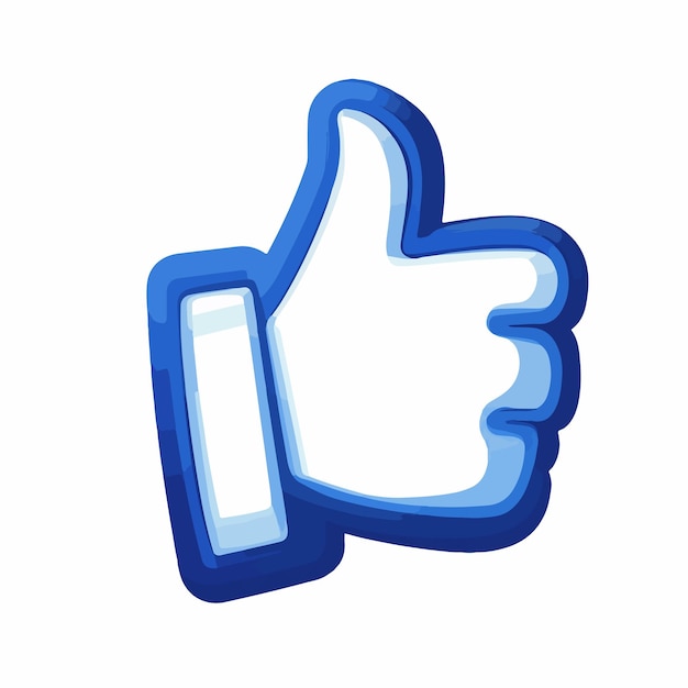 Facebook Like ThumbUp Logo Vector Illustration