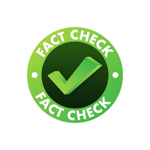 Fact check Concept of thorough factchecking or easy compare evidence Vector stock illustration