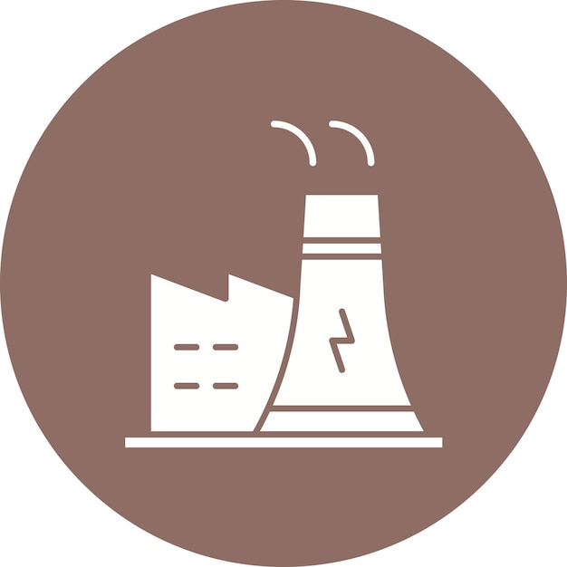 Factory Chimneys Vector Illustration Style