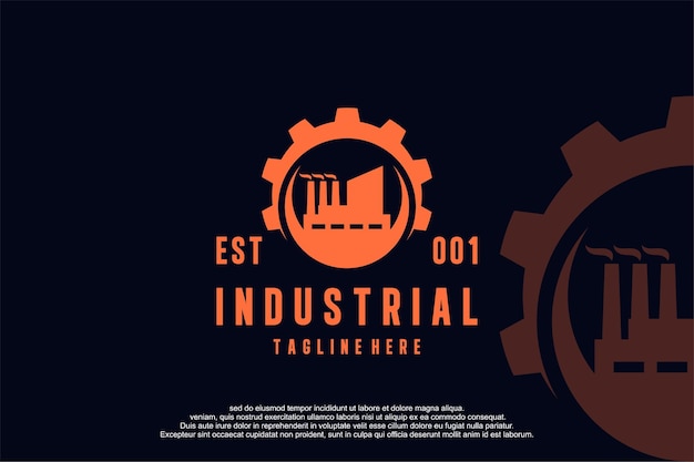 factory or industri logo in vintage style