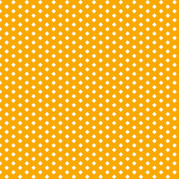 Factory textile in the style of the 60s, 70s. White rhombus on yellow.