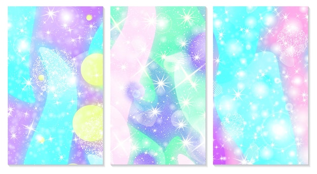 Fairy background Unicorn pattern Mermaid rainbow Magic stars