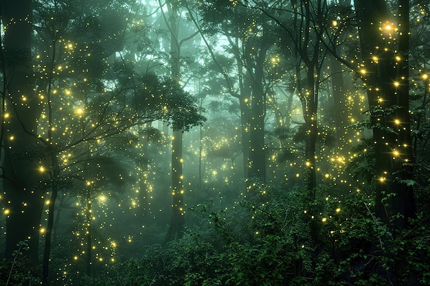 Vector a fairy forest in the style of glowing lights traumacore disturbingly whimsical natures wonder nightcore firecore radiant clusters white background ar 32 job id fcc64254be0841cb9a300f0f104e2ee0