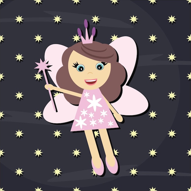 fairy girl with stars