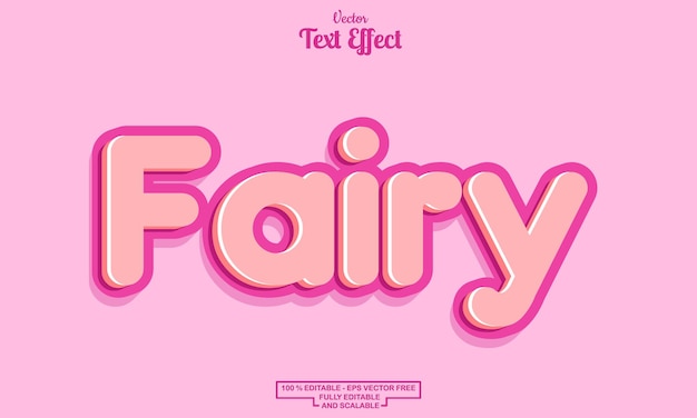 Fairy modern fairy editable text effect design