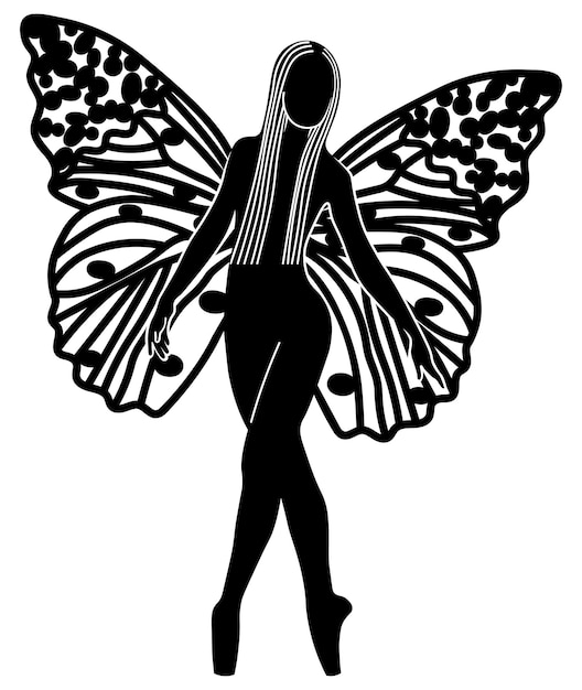 Fairy silhouette vector