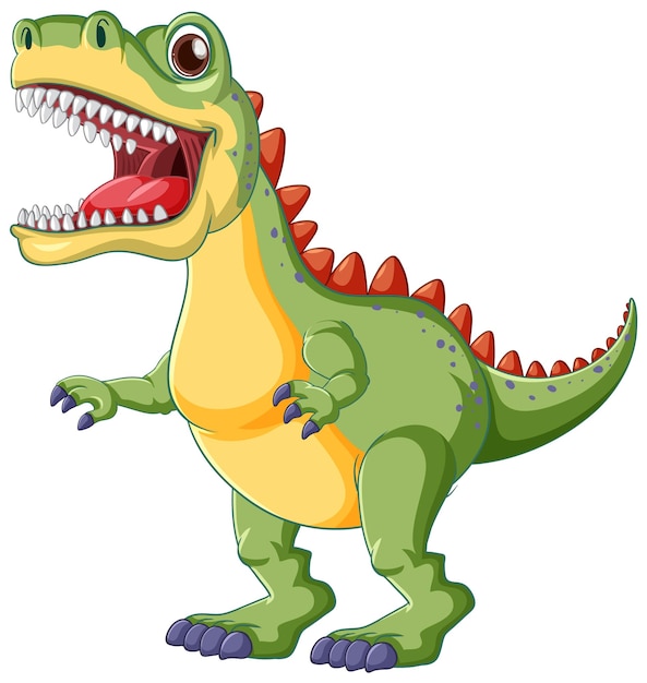 Vector fairy tail dinosaur cartoon character